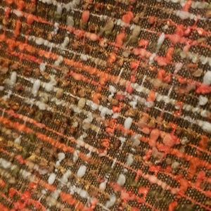 Soft boucle tweed skirt for fall looks.